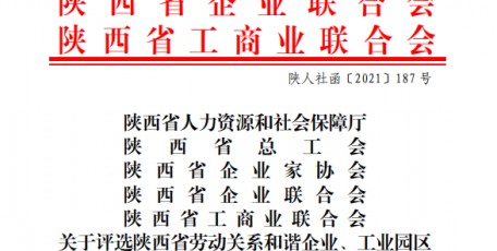 陜西省人力資源和社會保障廳 陜西省總工會 陜西省企業(yè)家協(xié)會 陜西省企業(yè)聯(lián)合會 陜西省工商業(yè)聯(lián)合會  關(guān)于評選陜西省勞動關(guān)系和諧企業(yè)、工業(yè)園區(qū)和勞動關(guān)系工作先進單位的通知
